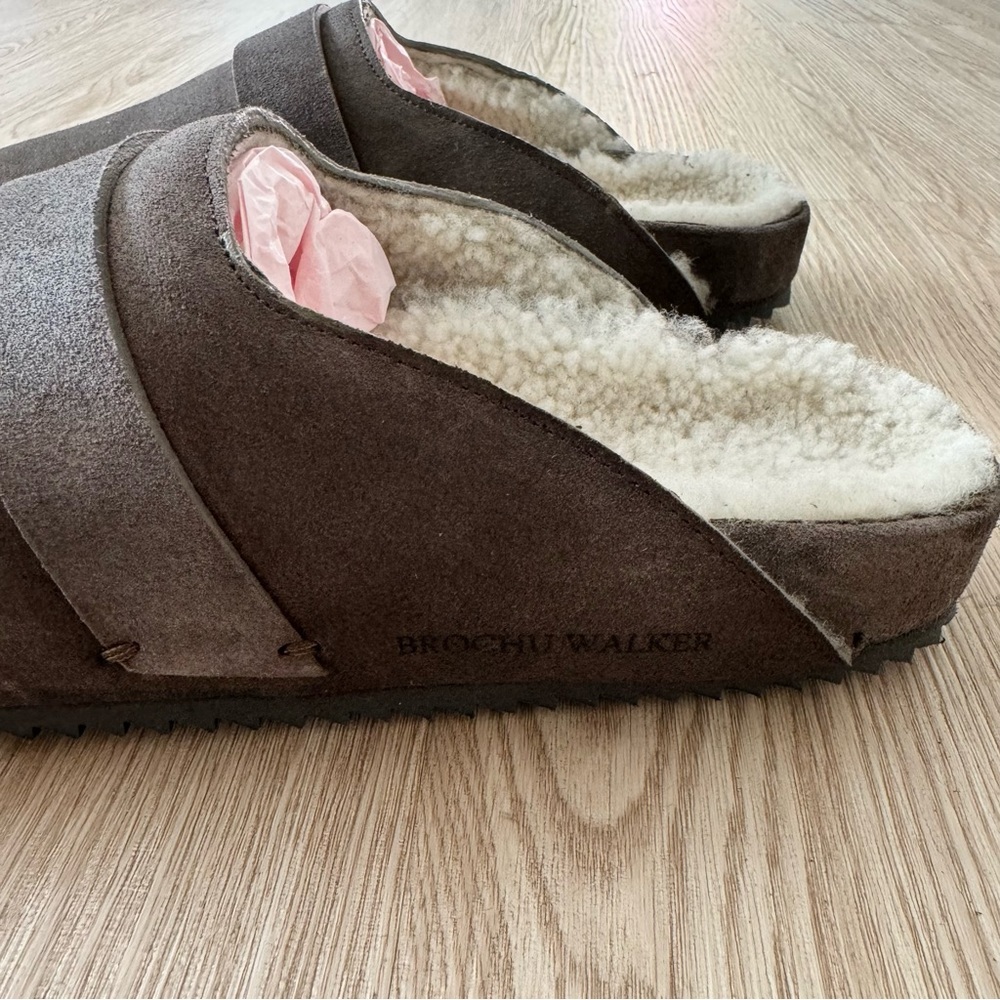 Brochu walker abbot suede leather mule clog NEW - Picture 10 of 14